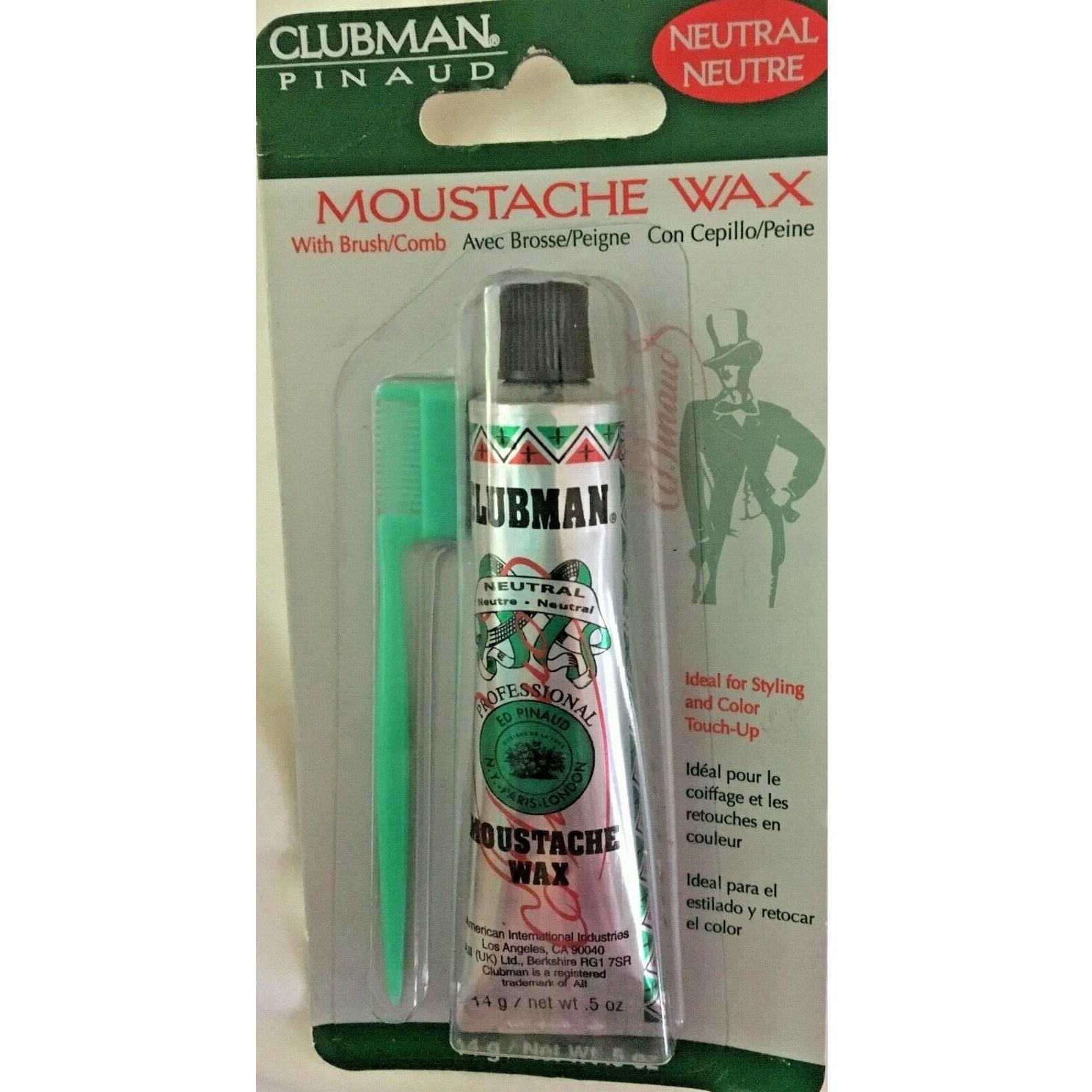 Clubman Moustache Wax Neutral 0.5 oz eBay